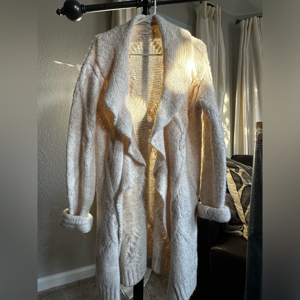 NWOT By Anthropologie Hooded Cardigan Sweater XS - Picture 9 of 13